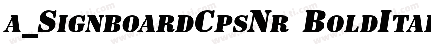 a_SignboardCpsNr BoldItalic字体转换